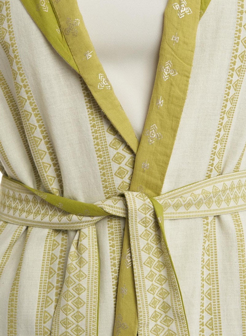 KASHKHA Cotton Jacquard Fancy Cut Long Jacket - Image 5