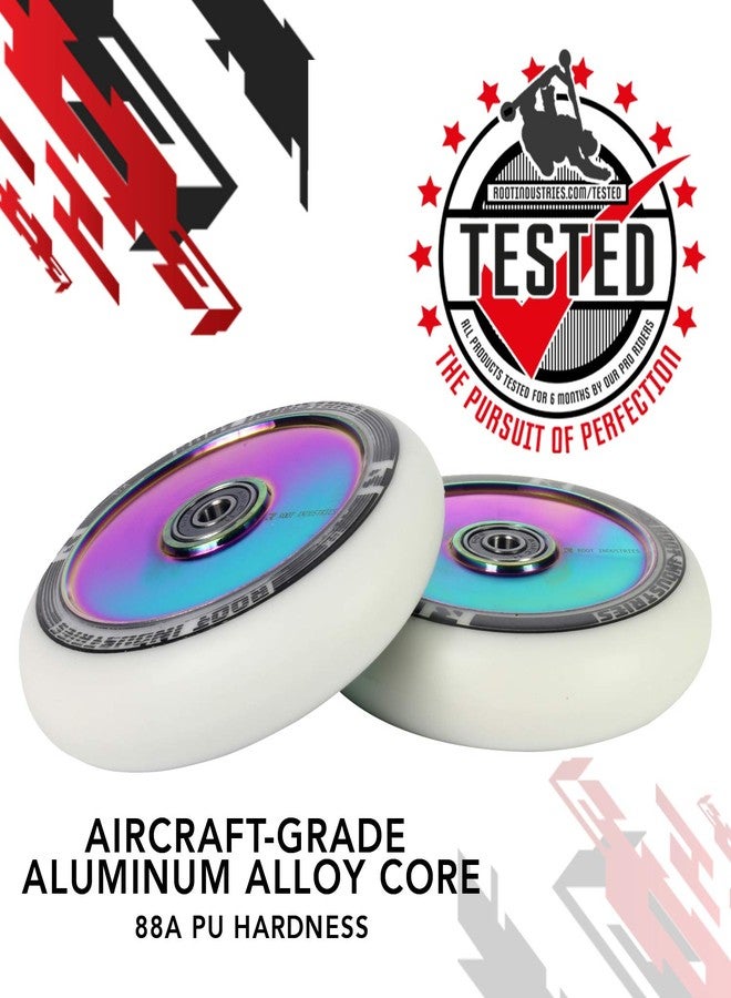 روت إندستريز عجلات AIR مقاس 110 مم - أبيض/لون وقود الصواريخ - Image 3