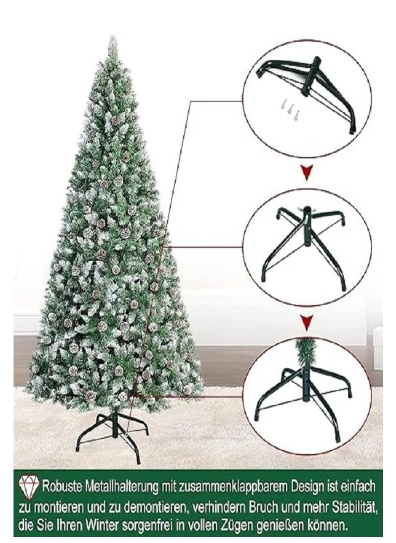 Generic - Christmas tree with white artificial snow effect, size 210 cm - Image 1