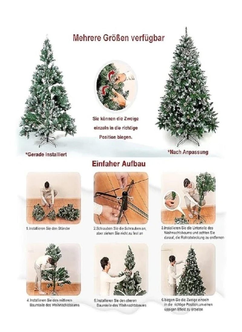 Generic - Christmas tree with white artificial snow effect, size 210 cm - Image 1