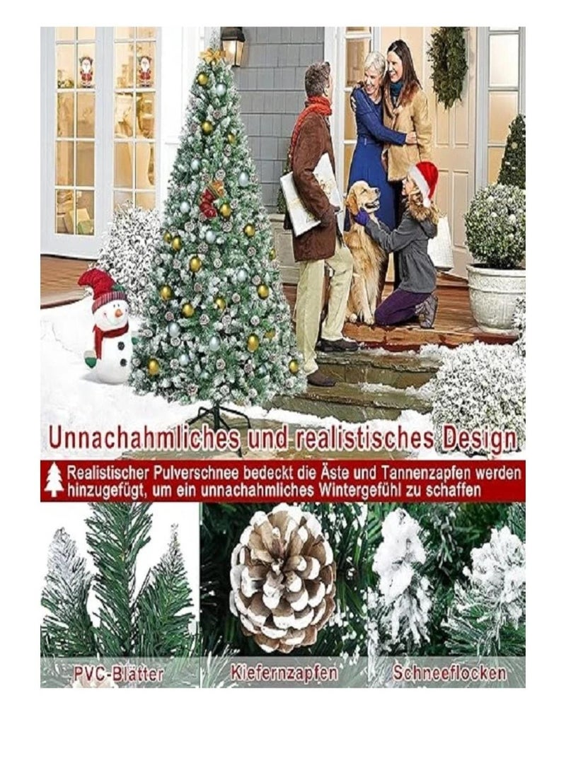 Generic - Christmas tree with white artificial snow effect, size 210 cm - Image 1