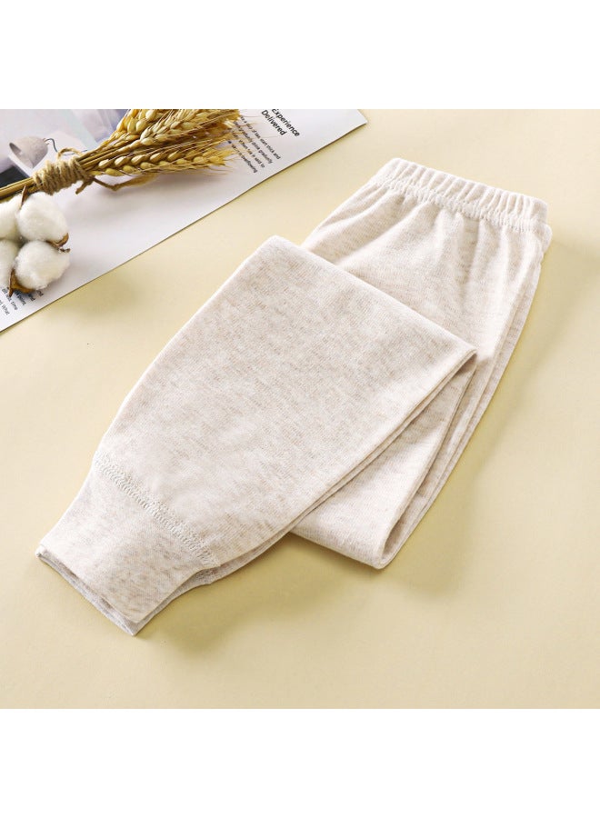 Children's Autumn Trousers New Baby Pajama Pants Boys Pure Cotton Girls' Line Pants Warm Leggings Trousers Boneless Children's Wear