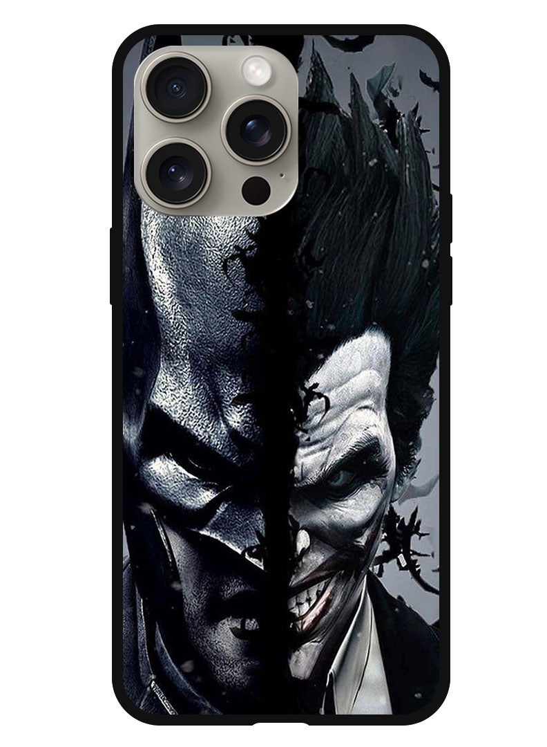 Theodor Protective Case Anti Scratch Shock Proof Bumper Cover For iPhone 15 Pro Batman & Joke_r - Image 1