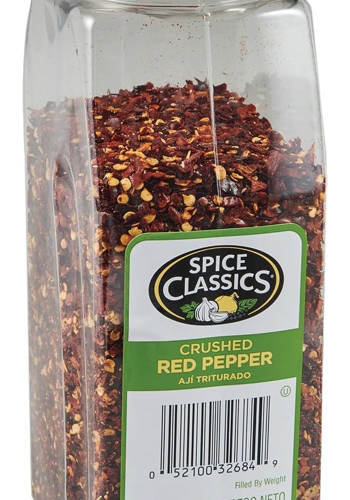Spice Classics Crushed Red Pepper, 12 oz - Dried and Crushed Red Chili Pepper Flakes for Pizza, Chowder, Seafood, and Pasta - Image 1