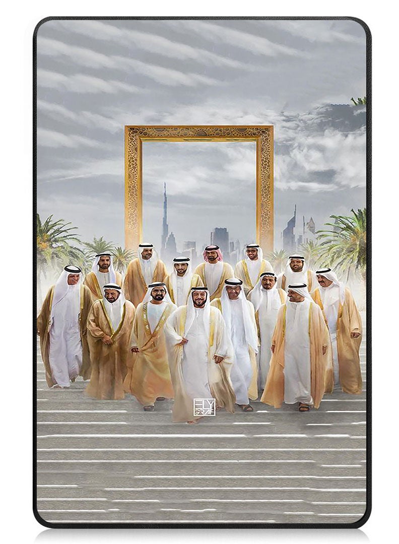 Theodor Protective Flip Case For Samsung Galaxy Tab S9 FE Plus With Trifold Stand Auto Wake Sleep Shockproof Cover Dubai Rulers - Image 1