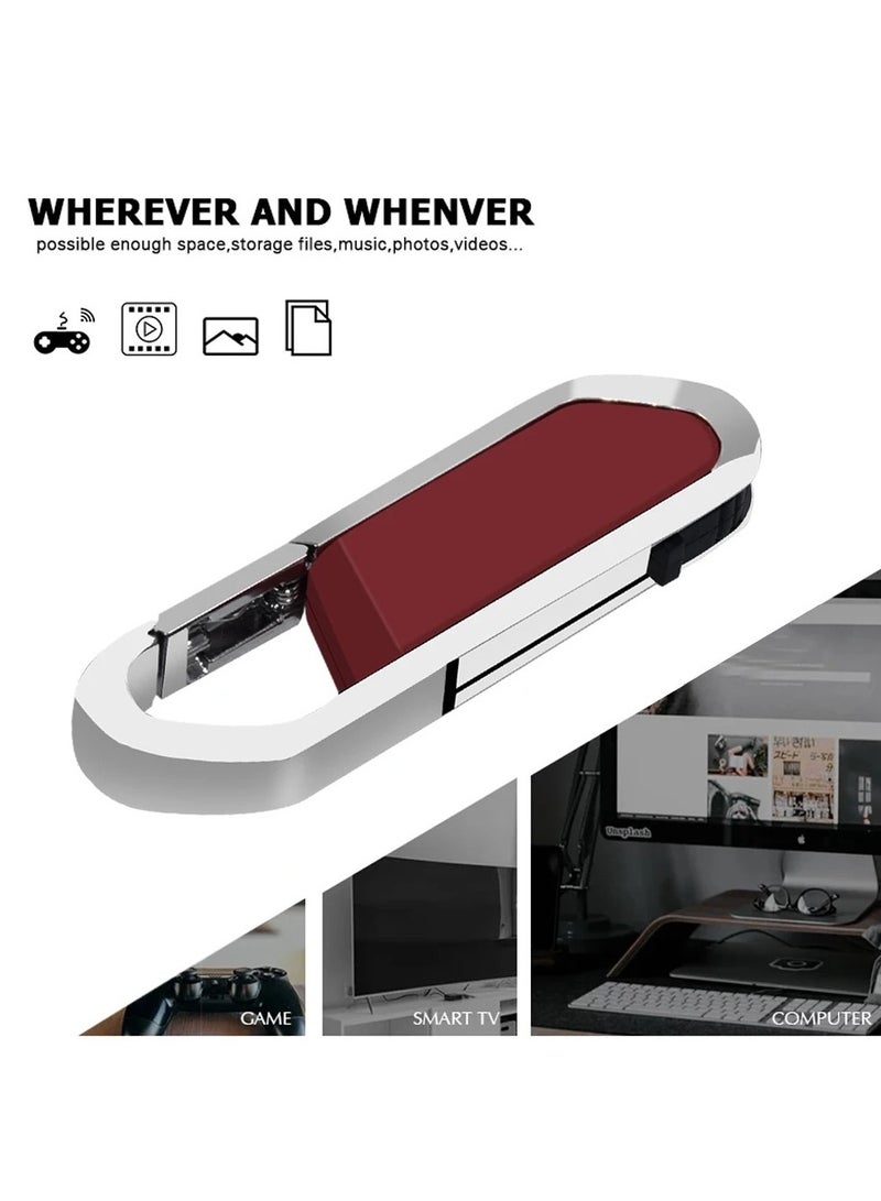 AROAQ USB Flash Drive, Portable Metal Thumb Drive with Keychain, USB 2.0 Flash Drive Memory Stick, Convenient and Fast Pen Thumb U Disk for External Data Storage, (1pc 8GB Silver) - Image 3