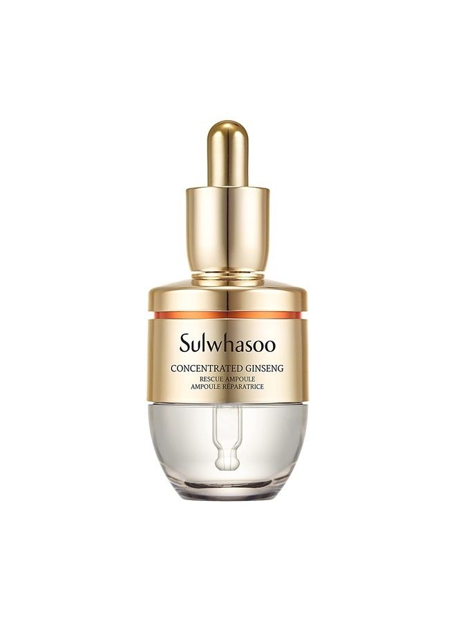 Sulwhasoo Concentrated Ginseng Rescue Ampoule: Potent Serum to Moisturize, Soothe, and Visibly Soften Lines & Wrinkles, 1.69 fl. oz. - Image 1