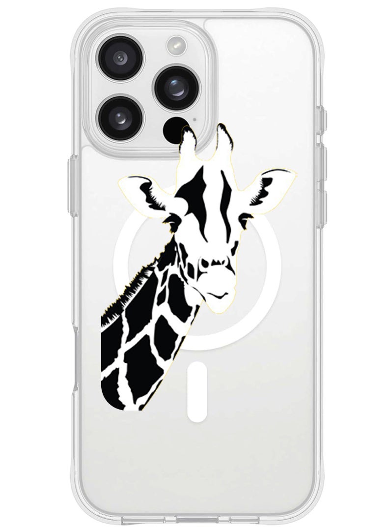 Theodor iPhone 16 Pro Magsafe Magnetic Case for iPhone Compatible with Wireless Charging, Shockproof Phone Bumper Cover - Giraffe - Image 1
