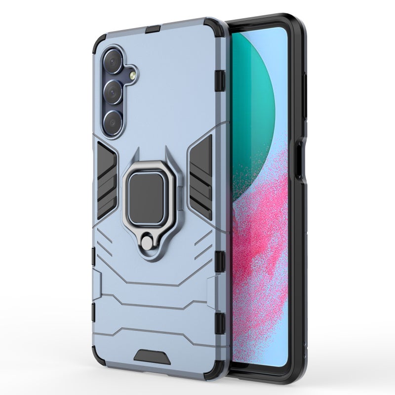 HuHa Case Cover For Samsung Galaxy M54 5G Magnetic Ring Holder PC + TPU Phone Case(Navy Blue) - Image 1