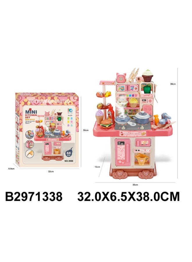 Kitchen Play Set W/Light&Music&Mist Spray18-2971338
