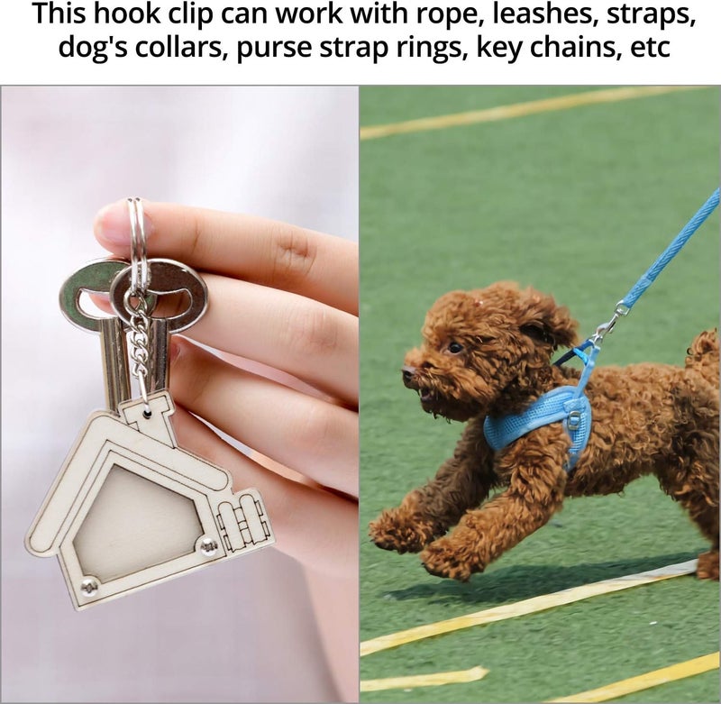 QWORK 3-1/2"Swivel Eye Bolt Snap Hook, 2Pcs, 316 Stainless Steel Single Ended Trigger Snap Clips for Diving/Pet Leash/Key Chain/Flag/Clothes Line - Image 4