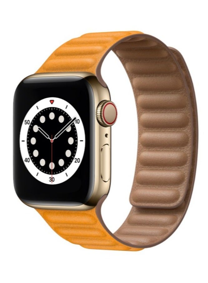 Compatible with Apple Watch Band 41mm 40mm 38mm, Genuine Leather Watch Strap Replacement for Apple Watch Series 7/6/5/4/SE/3/2/1 iWatch - Image 1