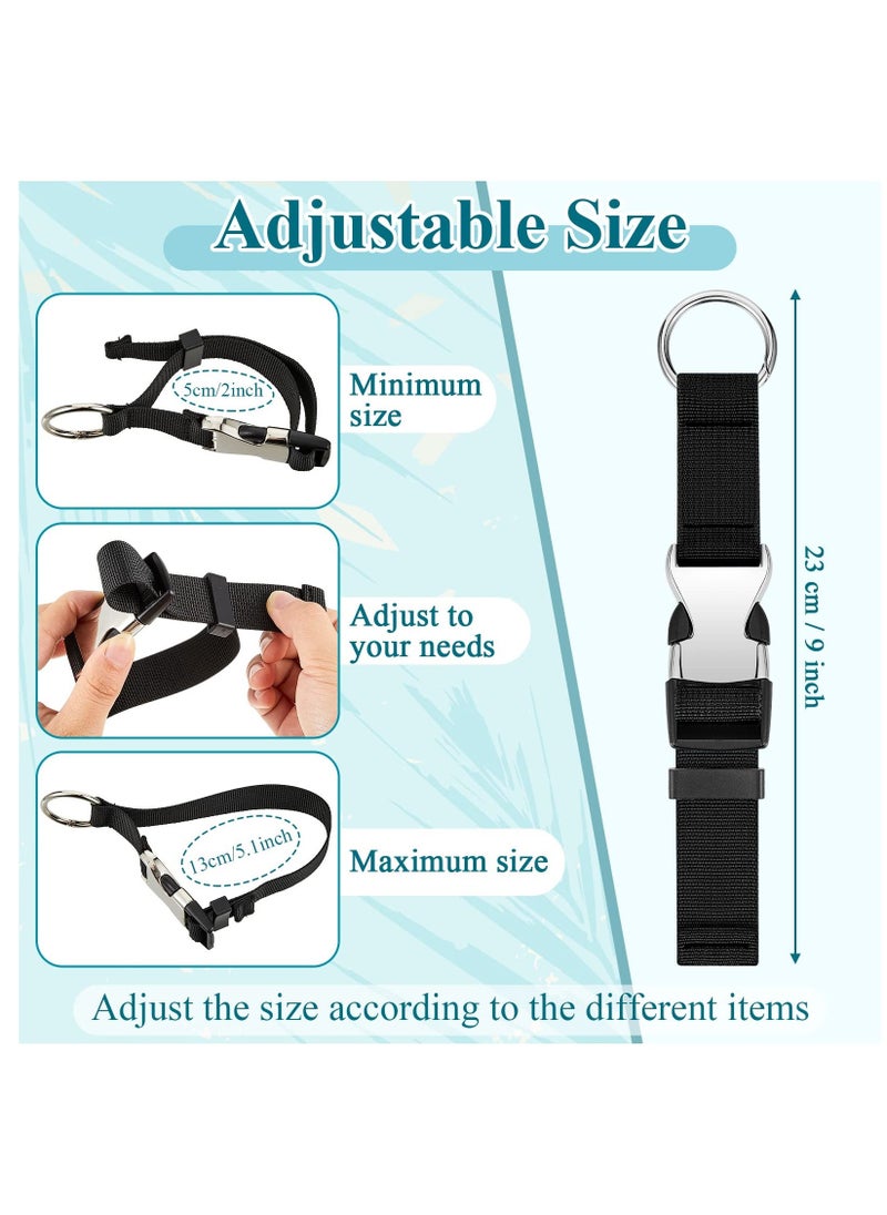 KASTWAVE - 3 Pcs Add a Bag Luggage Straps Jacket Gripper Heavy Duty Luggage Straps for Travel Belt Luggage with Buckle Adjustable Luggage Accessories (Black, Blue and Grey) - Image 1