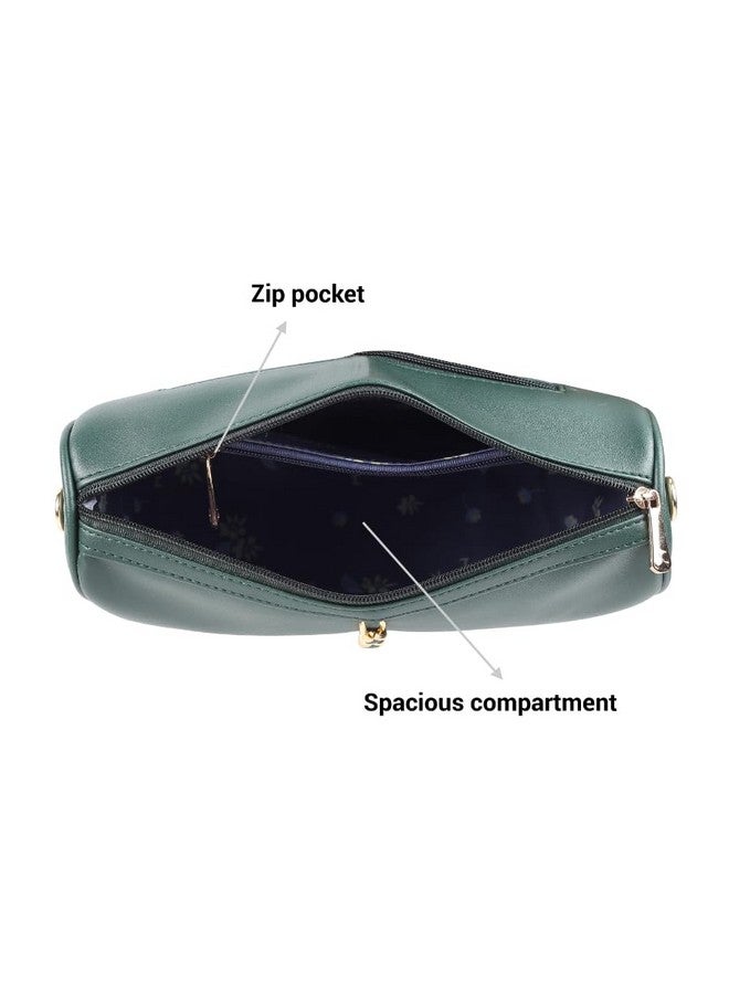 Mochi Women Green Sleek Crossbody Bag (230-34) - Image 4