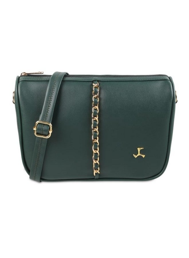 Mochi Women Green Sleek Crossbody Bag (230-34) - Image 1