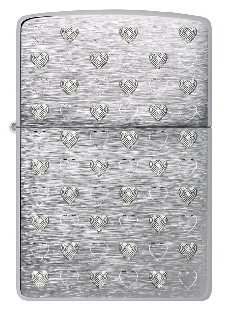 Zippo Ae179649 200 Muli Heart Brushed Chrome Windproof Lighter - Image 2
