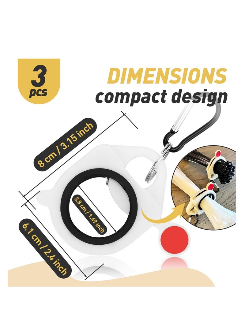 SYOSI 3PCS Zip Tie Organizer, Light Plastic Cable Tie Holder for Efficient Cable Management, Reusable Zip Ties Holder for Easy and Neat Organization (White) - Image 4