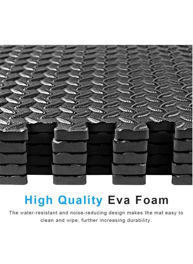 XiuWoo Puzzle Exercise Mats, 1/2” Thick Foam Interlocking Tiles for Gyms, Flooring, Workout, Gym Equipments  - Image 2