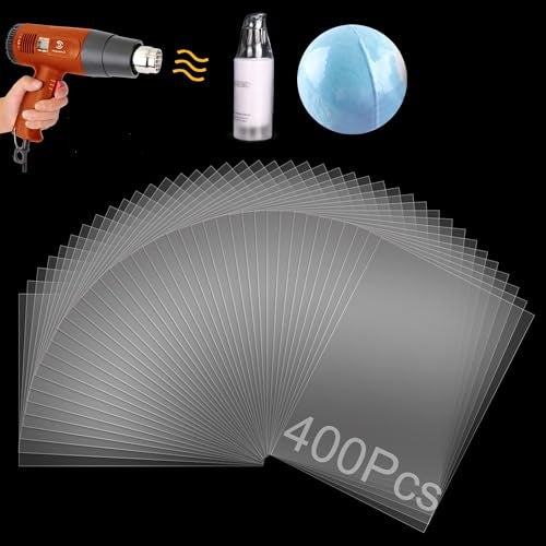 CANWUPON 400Pcs Shrink Wrap Bags 4x6 Inches Clear PVC Heat Seal Bags Film for Soap Sleeve Packaging, Bath Bomb,Shoes,Jars,Gift,Tumbler for Homemade DIY Projects - Image 1