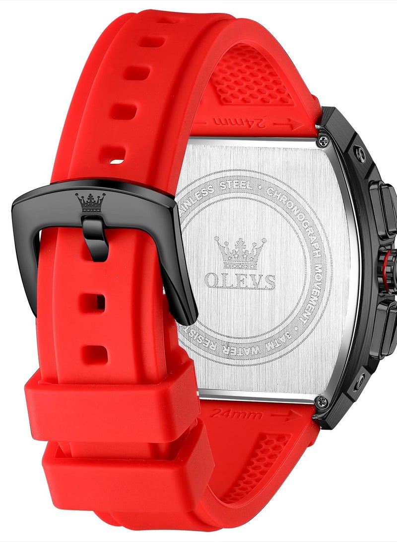 OLEVS Watches for Men Quartz Chronograph Fashion Dress Watch Date Waterproof Luminous Casual Square Business Wrist Watches - Image 4