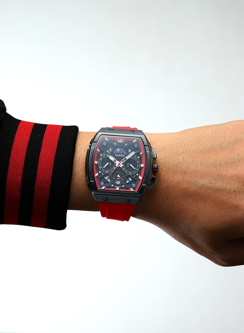 OLEVS Watches for Men Quartz Chronograph Fashion Dress Watch Date Waterproof Luminous Casual Square Business Wrist Watches - Image 5