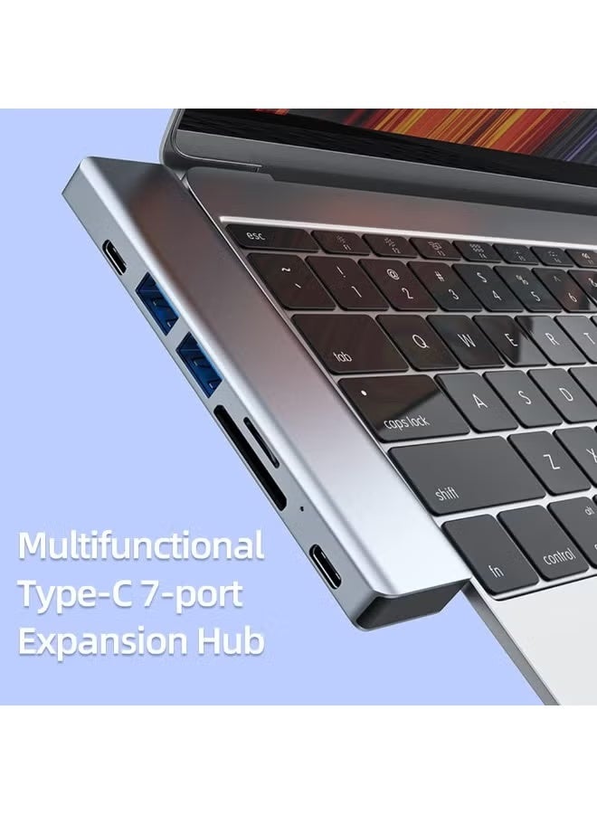 موزع USB Type-C متعدد الوظائف 7 منافذ مع HDMI وUSB 3.0 وUSB 2.0 وقارئ بطاقات SD وTF - Image 5