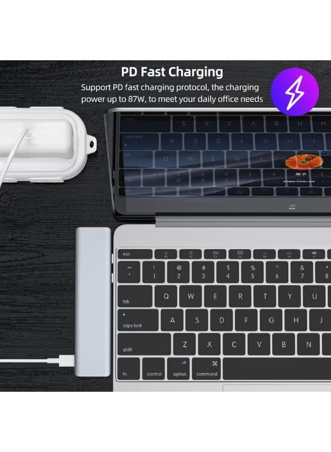 موزع USB Type-C متعدد الوظائف 7 منافذ مع HDMI وUSB 3.0 وUSB 2.0 وقارئ بطاقات SD وTF - Image 4