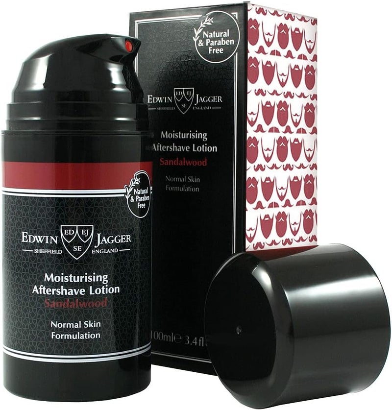 Edwin Jagger 99.9% Natural Moisturising Aftershave Lotion with Sandalwood - 100ml