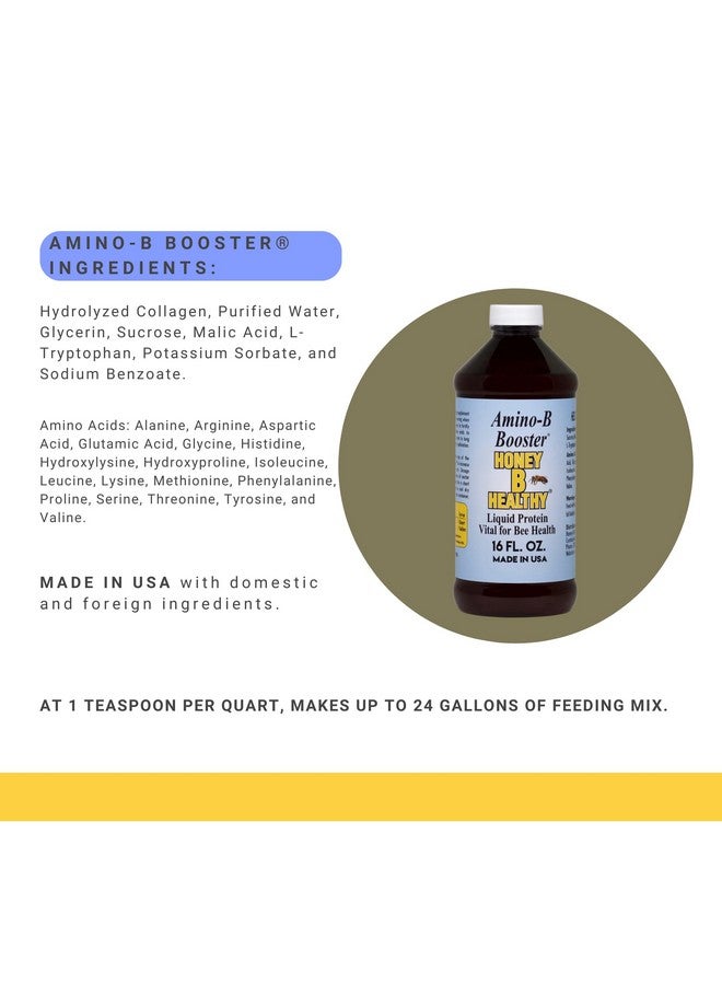 مُعزز الأحماض الأمينية 16 أونصة زجاجة، بروتين سائل حيوي لصحة النحل - Image 3