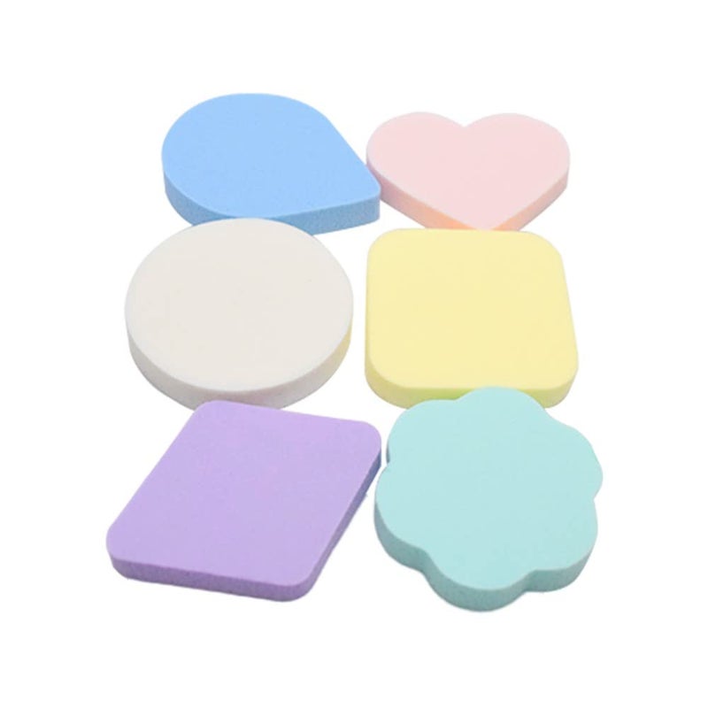 Tandem Squared And Different Shape Make Up Sponge Beauty Blender Puff Color May Vary Set of 6 - Image 1