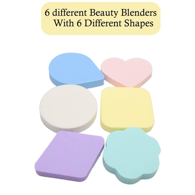 Tandem Squared And Different Shape Make Up Sponge Beauty Blender Puff Color May Vary Set of 6 - Image 4