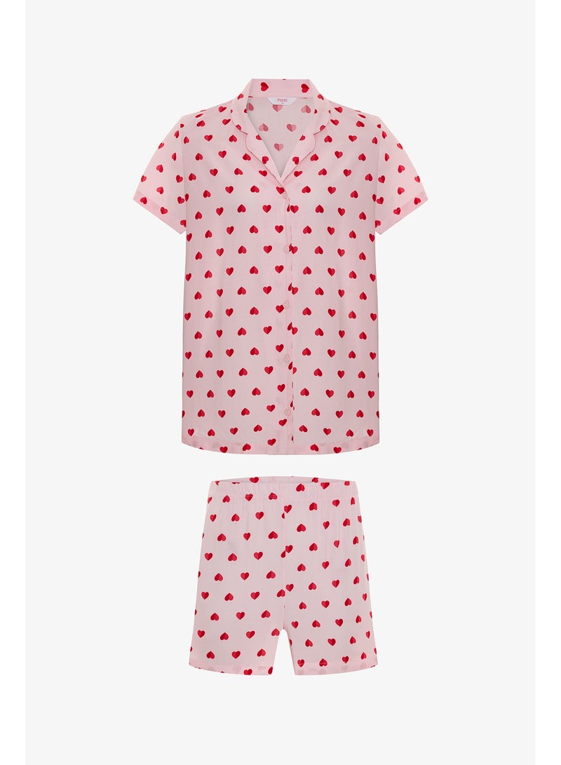 Penti Cute Hearts Shirt and Shorts Pajama Set - Image 3