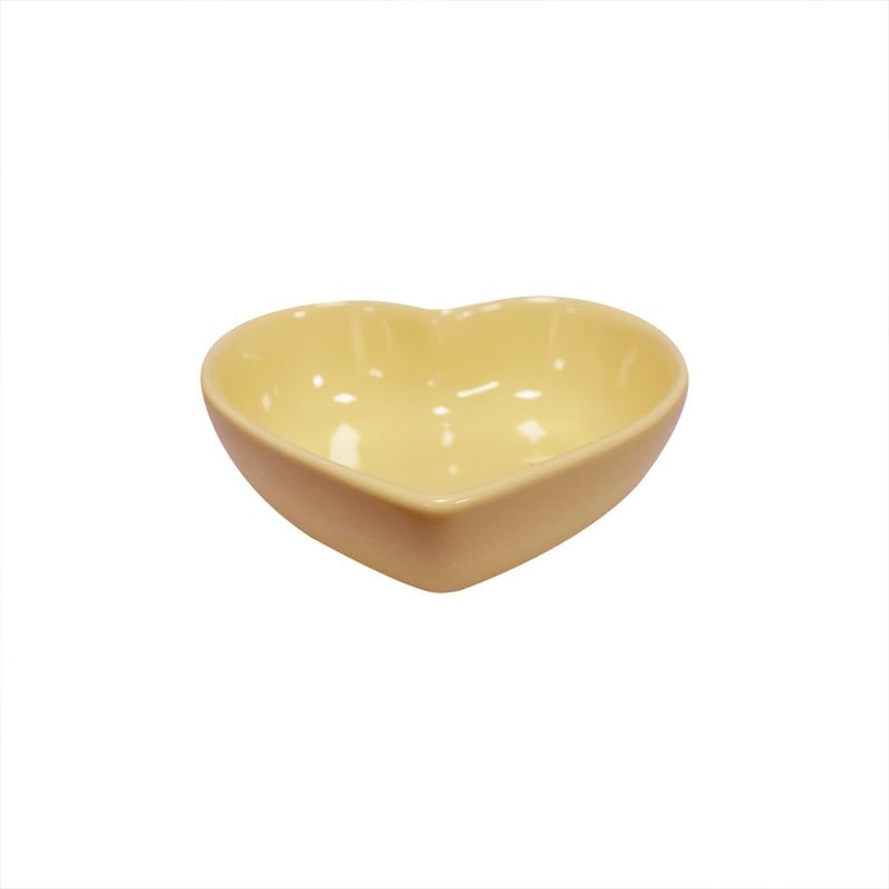 Yuauy 6 pcs Yellow Heart Shaped Porcelain Soy Sauce Dish 165 oz Ceramic Dip Dipping Bowls for Dinner Baking BBQ and Cooking - Image 5