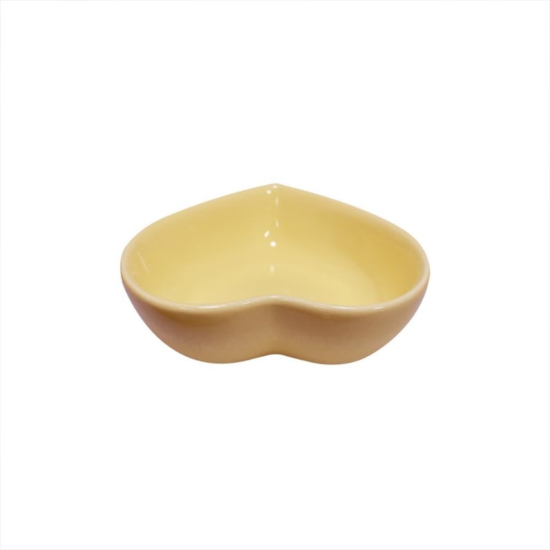 Yuauy 6 pcs Yellow Heart Shaped Porcelain Soy Sauce Dish 165 oz Ceramic Dip Dipping Bowls for Dinner Baking BBQ and Cooking - Image 2