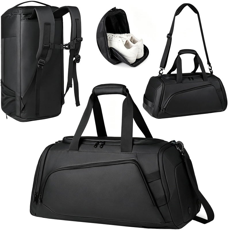 Ogetok 45L Large Gym Bag Sport Duffle Backpack for Men Women Water Resistant Fitness Sport Tote Bags Travel Weekend Overnight Carry on Bag with Shoe Wet Insulation Pocket Laptop Compartment - Image 2