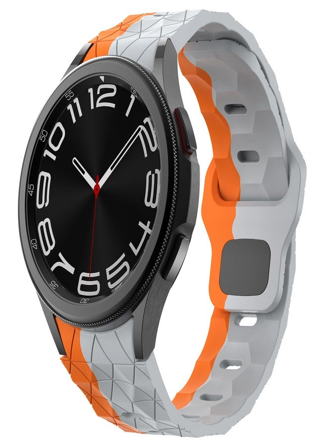 BandRain Rugged No Gap Band Compatible with Samsung Galaxy Watch 4 5 6 Band 44mm 40mm/Galaxy Watch 6 Classic Bands 47mm 43mm/Watch 5 Pro 45mm/Watch 4 Classic 46mm 42mm, Silicone Replacement Sport Strap for Men - Image 1