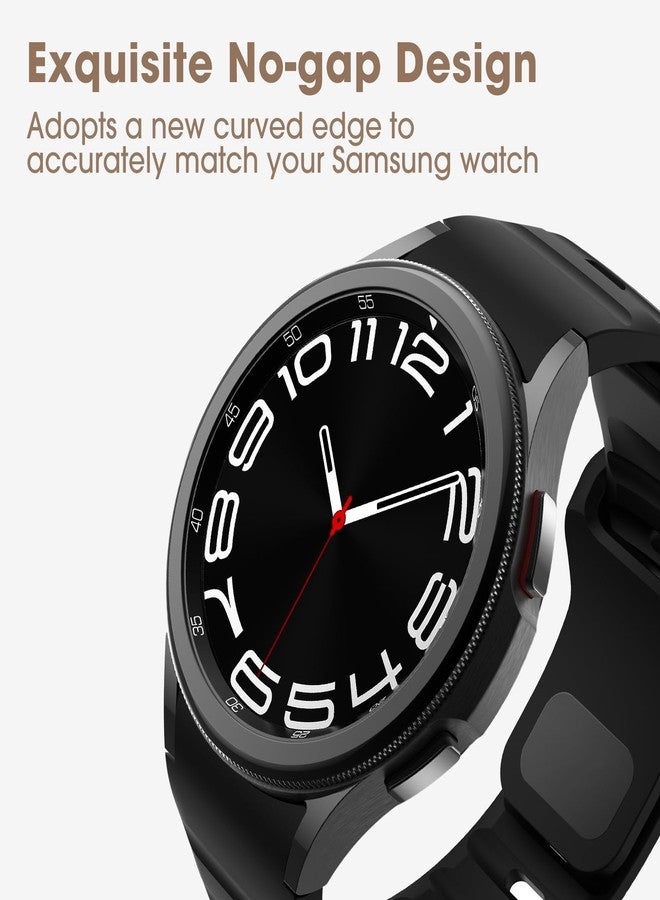 BandRain Rugged No Gap Band Compatible with Samsung Galaxy Watch 4 5 6 Band 44mm 40mm/Galaxy Watch 6 Classic Bands 47mm 43mm/Watch 5 Pro 45mm/Watch 4 Classic 46mm 42mm, Silicone Replacement Sport Strap for Men - Image 3