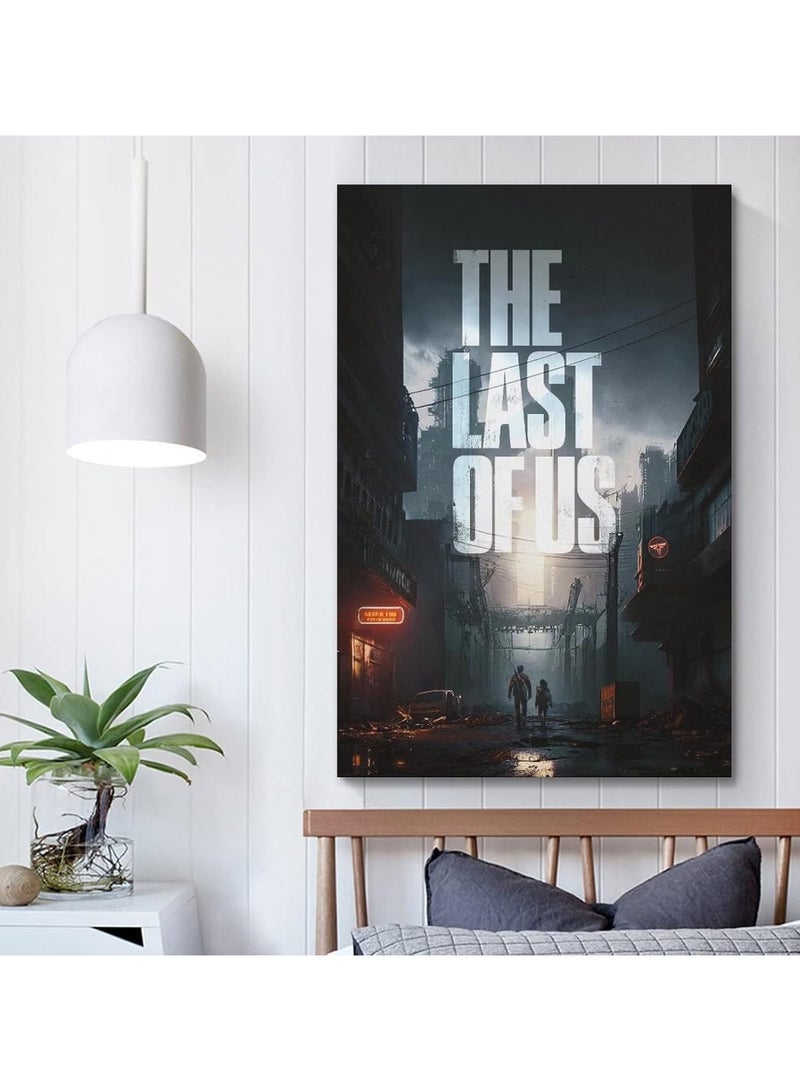 مؤسسة فكرة اليوم ملصق جمالي للعبة The Last of Us، ملصق مسلسل تلفزيوني من التسعينيات، لوحة فنية جدارية من القماش، ملصقات ديكور جمالية للغرفة، مقاس 12 × 18 بوصة (30 × 45 سم) - Image 2
