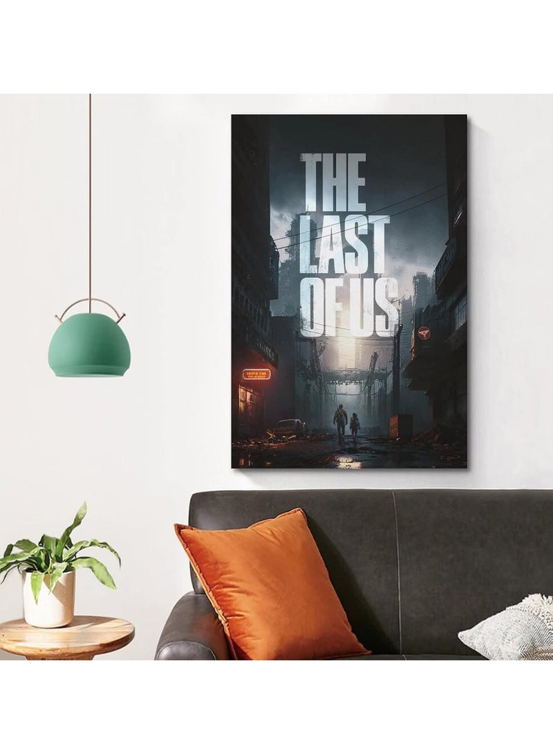 مؤسسة فكرة اليوم ملصق جمالي للعبة The Last of Us، ملصق مسلسل تلفزيوني من التسعينيات، لوحة فنية جدارية من القماش، ملصقات ديكور جمالية للغرفة، مقاس 12 × 18 بوصة (30 × 45 سم) - Image 3