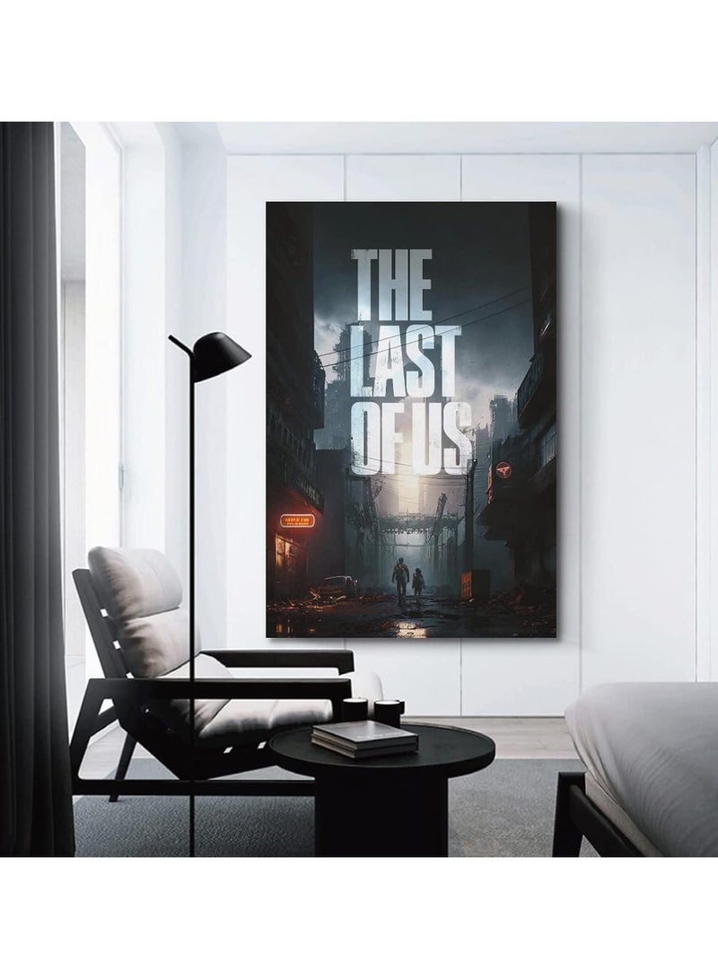 مؤسسة فكرة اليوم ملصق جمالي للعبة The Last of Us، ملصق مسلسل تلفزيوني من التسعينيات، لوحة فنية جدارية من القماش، ملصقات ديكور جمالية للغرفة، مقاس 12 × 18 بوصة (30 × 45 سم) - Image 4