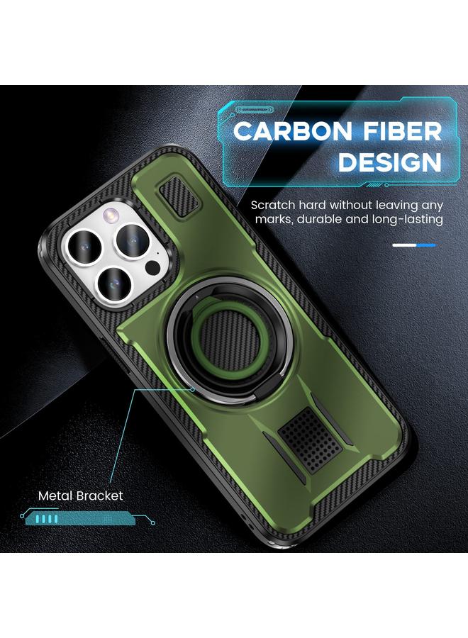 Zaboon Case For iPhone 12 Pro Max Ring Holder Carbon Fiber PC Hybrid TPU Phone Case - Image 5