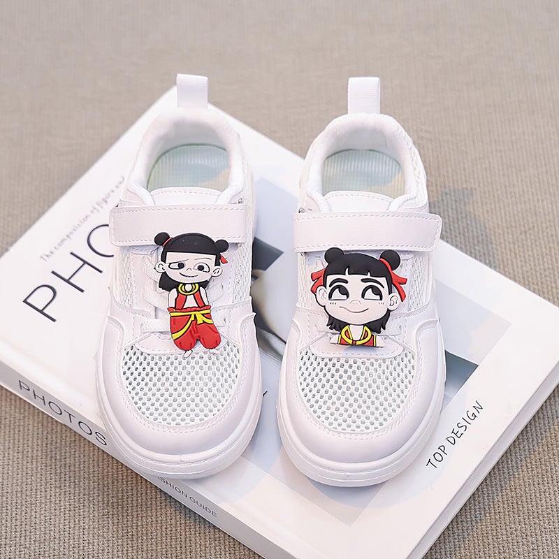 Children'S Velcro Low-Top Board Shoes Which Doll Leather Non-Slip 2025 Spring New Casual Shoes For Middle And Big Children - Image 4