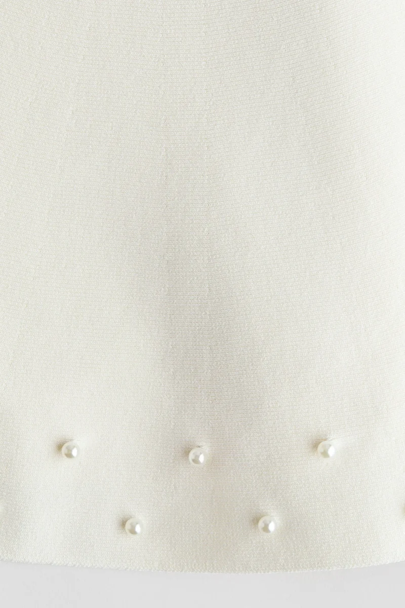 H&M Bead-detail fine-knit skirt