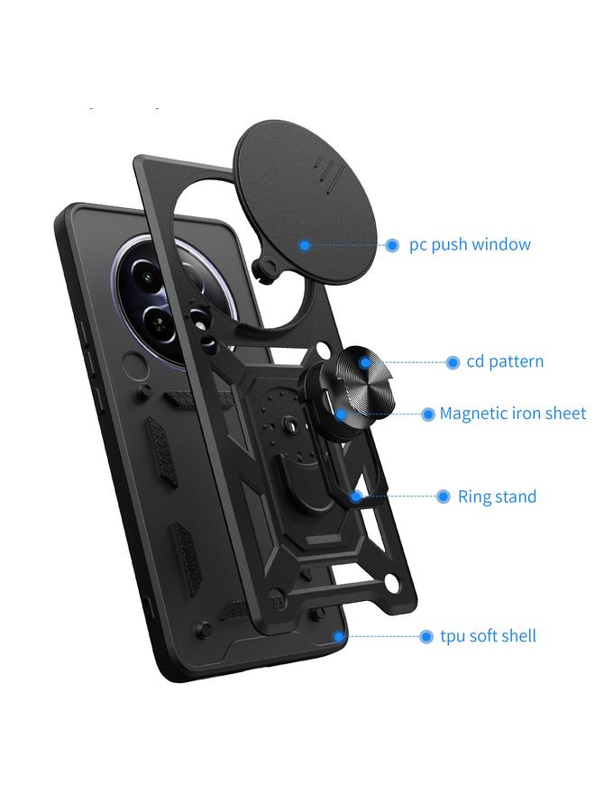 اس-توب جراب لهاتف Realme 12 5G Global بتصميم غطاء كاميرا منزلقة من مادة TPU الهجينة لهاتف الكمبيوتر الشخصي - Image 3