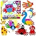 HAPMARS Animals Handprint Art Craft Kits 16 Pack Easy Animal Cutout Craft for Toddler Age 3DIY Fun Hand Print Paper CraftingCreative Toys Preschool Classroom Activity Project for Kids Boys Girls - Image 3