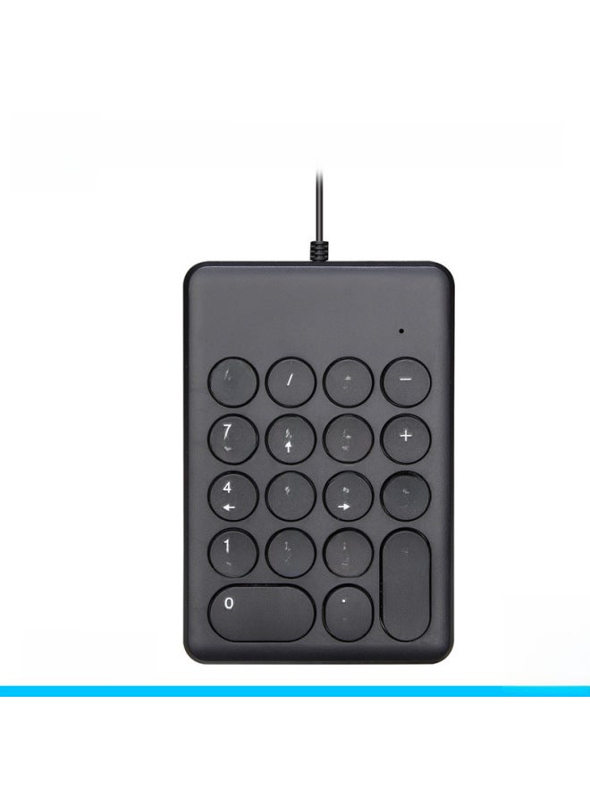 269 Wired Numeric Keyboard Accounting Bank Engineering Keyboard Mini Chocolate Keyboard USB Interface Keyboard-Color:White  - Image 2