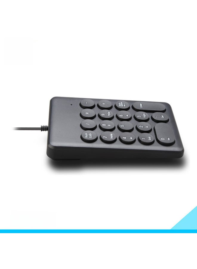 269 Wired Numeric Keyboard Accounting Bank Engineering Keyboard Mini Chocolate Keyboard USB Interface Keyboard-Color:White  - Image 5