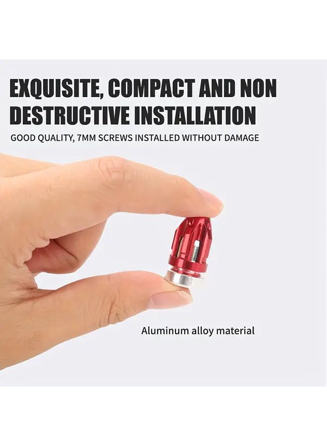 2pcs Red Aluminum Alloy Tire Valve Stem Caps Universal for Car Motorcycle Bicycle - Image 5