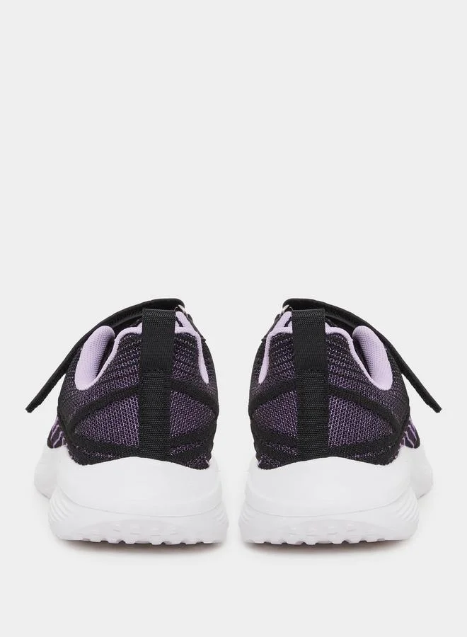 Styli Styli Boys Black Sneakers with Hook and Loop
