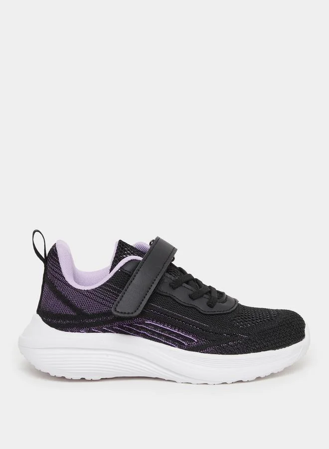 ستايلي Styli Boys Black Sneakers with Hook and Loop